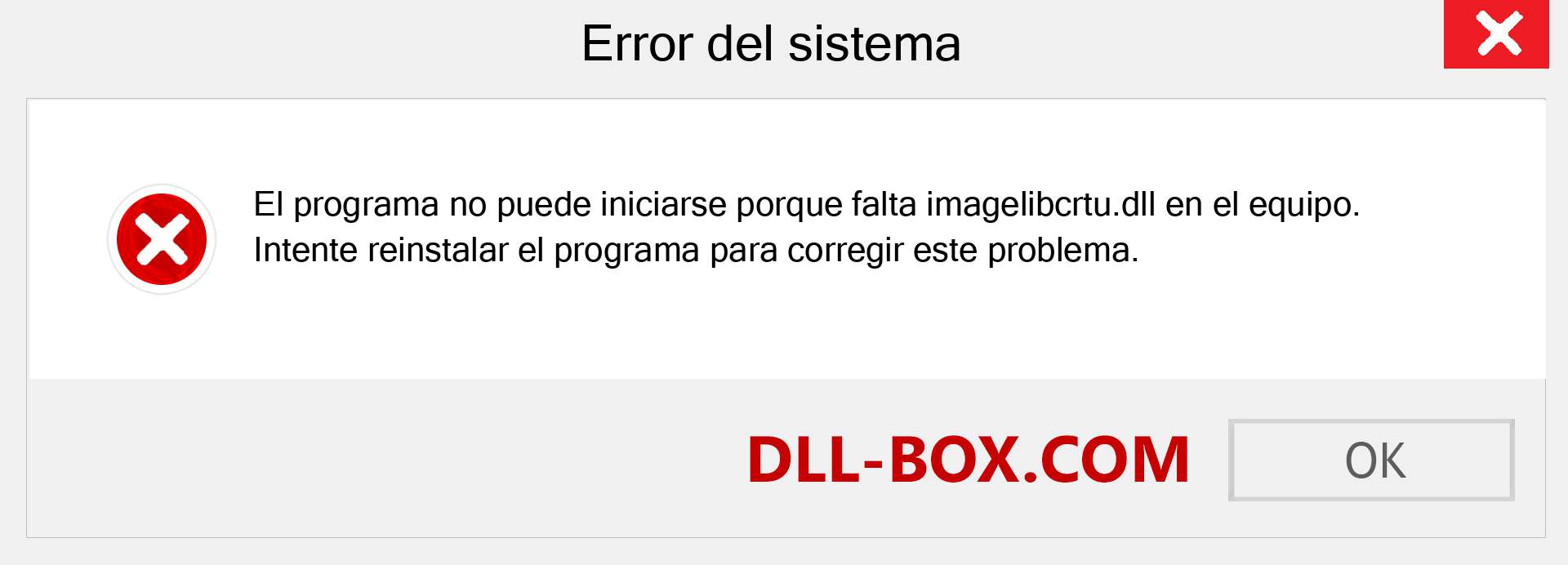 ¿Falta el archivo imagelibcrtu.dll ?. Descargar para Windows 7, 8, 10 - Corregir imagelibcrtu dll Missing Error en Windows, fotos, imágenes